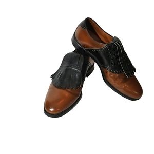 Towncraft Dupont Corfam Leather Golf Shoes Size 9B